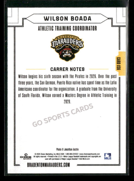 2026 Bradenton Marauders Wilson Boada