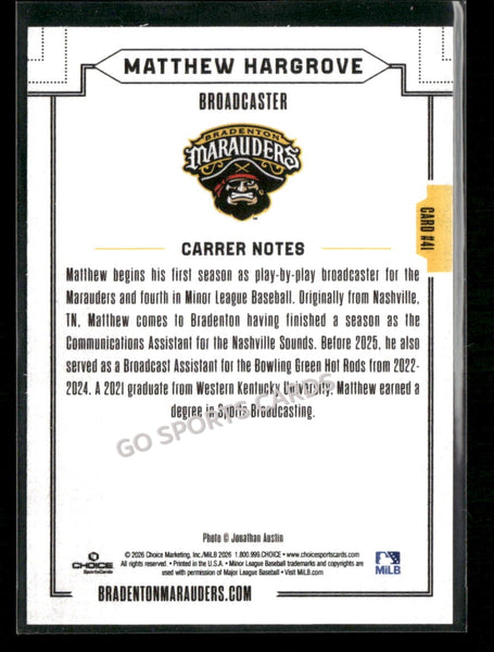 2026 Bradenton Marauders Matthew Hargrove