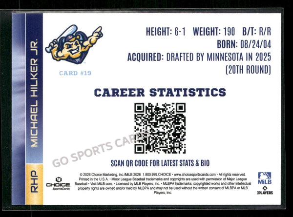 2026 Fort Myers Mighty Mussels Michael Hilker Jr