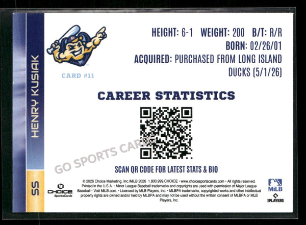 2026 Fort Myers Mighty Mussels Henry Kusiak