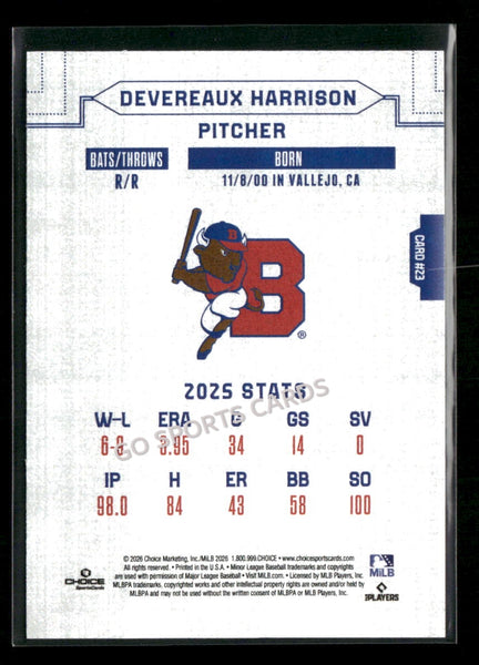 2026 Buffalo Bisons Devereaux Harrison