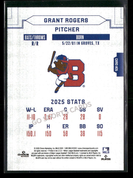 2026 Buffalo Bisons Grant Rogers