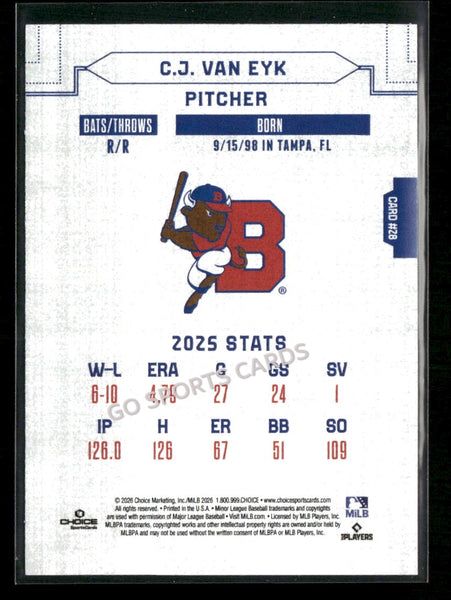 2026 Buffalo Bisons CJ Van Eyk