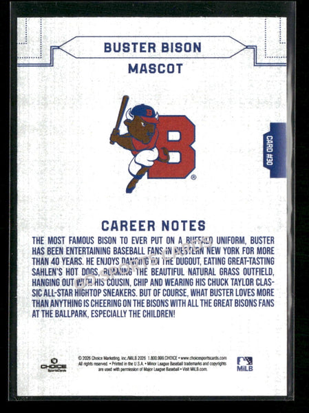 2026 Buffalo Bisons Buster Mascot