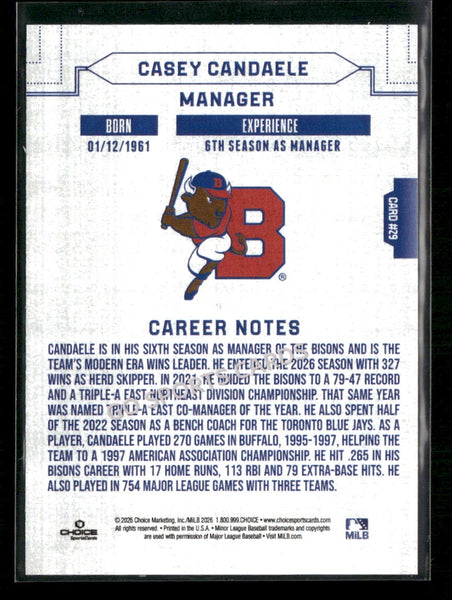 2026 Buffalo Bisons Casey Candaele