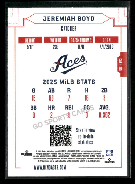 2026 Reno Aces Jeremiah Boyd