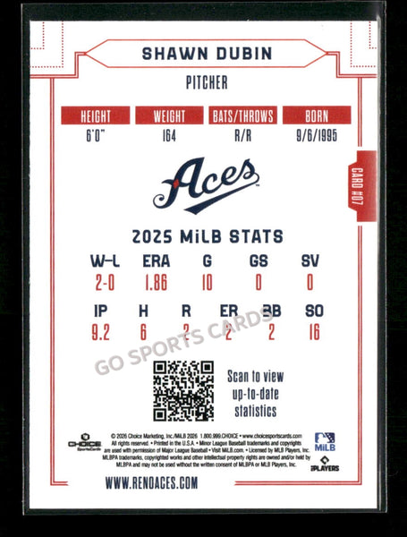 2026 Reno Aces Shawn Dubin