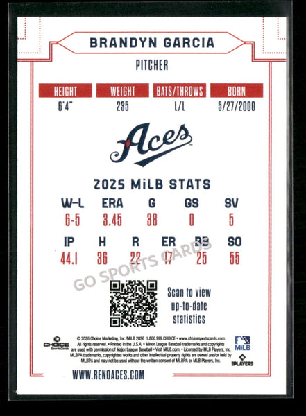 2026 Reno Aces Brandyn Garcia
