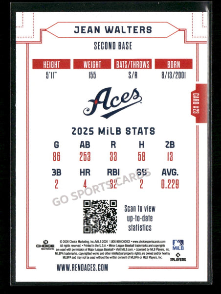 2026 Reno Aces Jean Walters