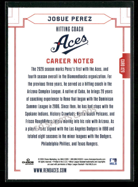 2026 Reno Aces Josue Perez