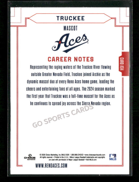 2026 Reno Aces Truckee Mascot