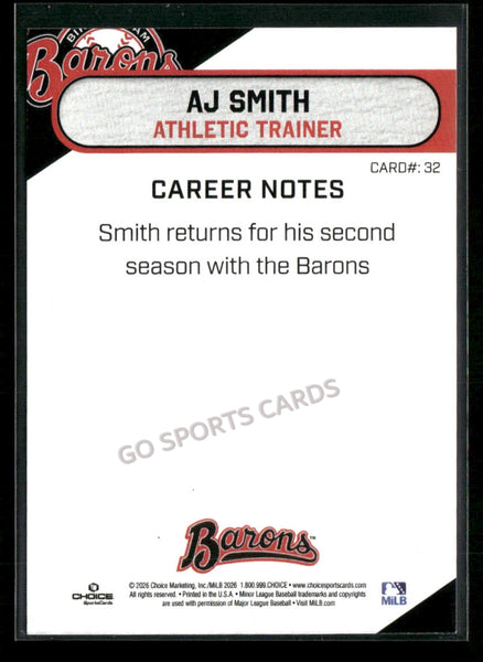 2026 Birmingham Barons AJ Smith