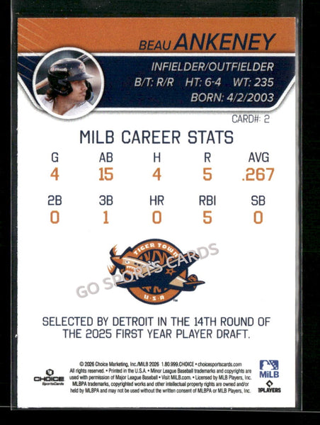 2026 Lakeland Flying Tigers Beau Ankeney