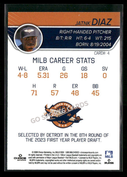 2026 Lakeland Flying Tigers Jatnk Diaz