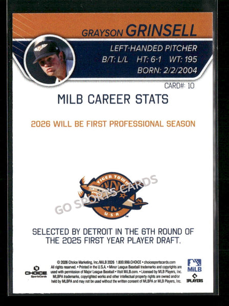 2026 Lakeland Flying Tigers Grayson Grinsell