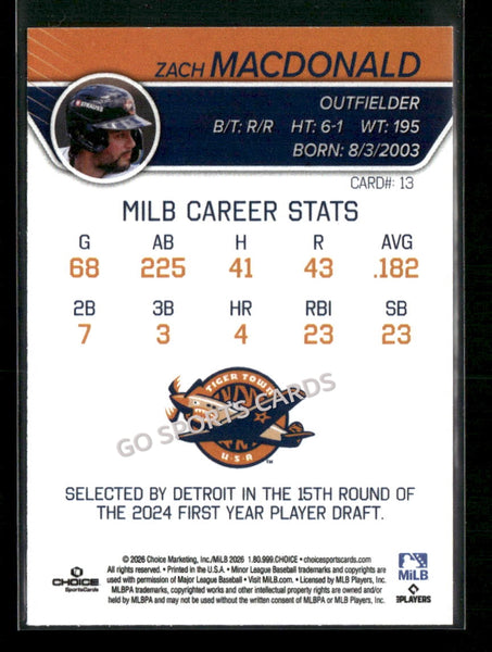 2026 Lakeland Flying Tigers Zach MacDonald