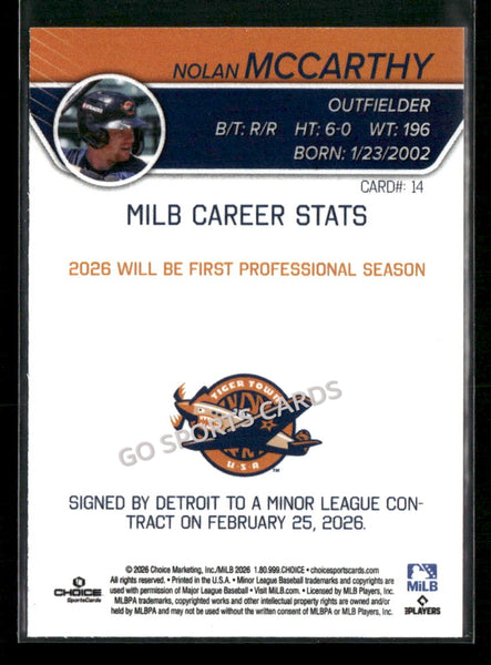 2026 Lakeland Flying Tigers Nolan McCarthy