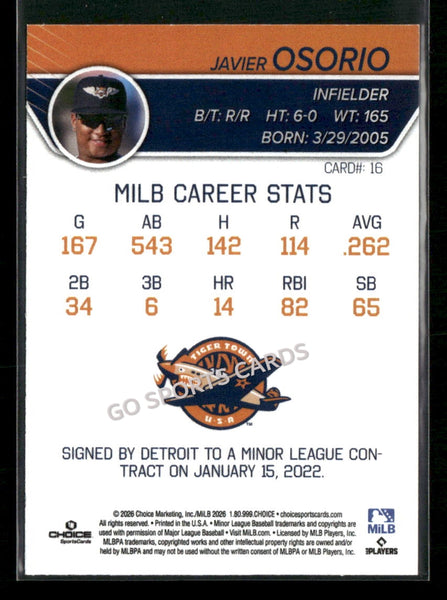 2026 Lakeland Flying Tigers Javier Osorio