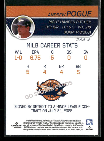 2026 Lakeland Flying Tigers Andrew Pogue