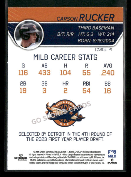 2026 Lakeland Flying Tigers Carson Rucker