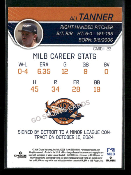 2026 Lakeland Flying Tigers Alistair Ali Tanner