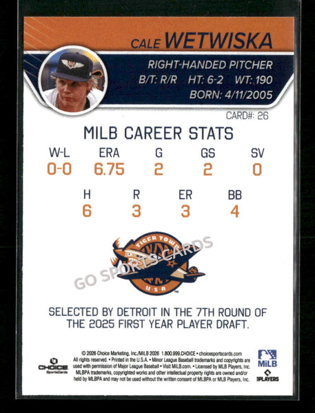 2026 Lakeland Flying Tigers Cale Wetwiska