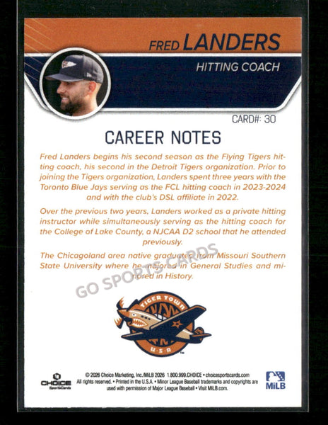 2026 Lakeland Flying Tigers Fred Landers