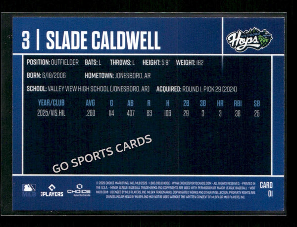 2026 Hillsboro Hops Slade Caldwell
