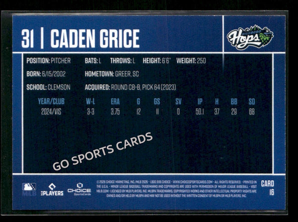 2026 Hillsboro Hops Caden Grice