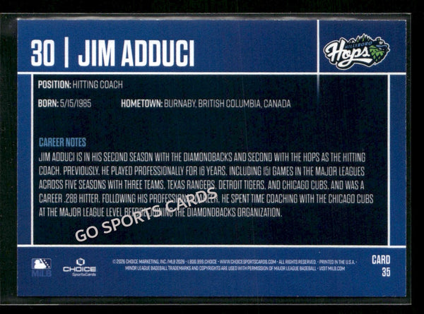 2026 Hillsboro Hops Jim Adduci