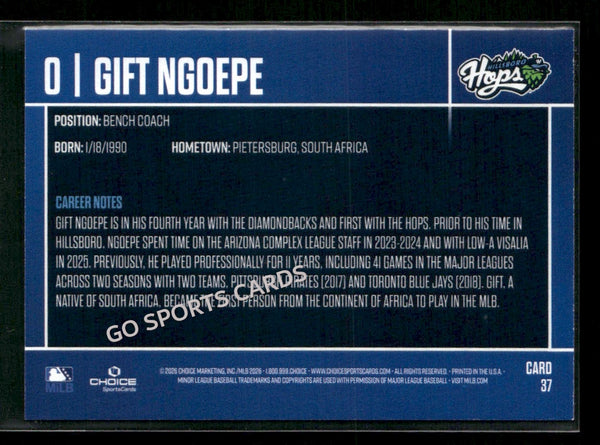 2026 Hillsboro Hops Gift Ngoepe