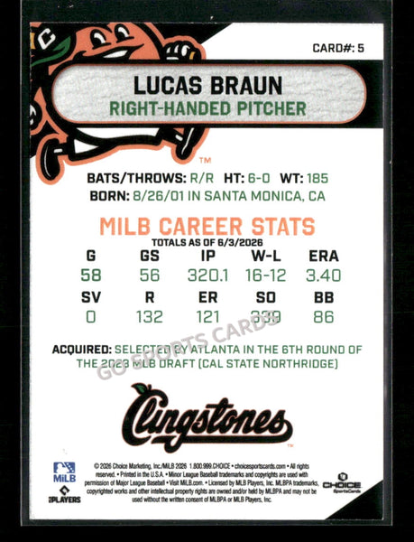 2026 Columbus Clingstones Lucas Braun