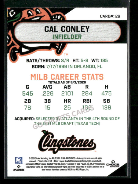 2026 Columbus Clingstones Cal Conley