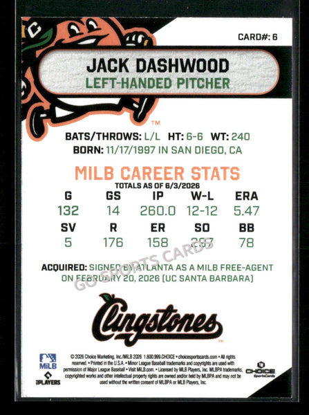 2026 Columbus Clingstones Jack Dashwood