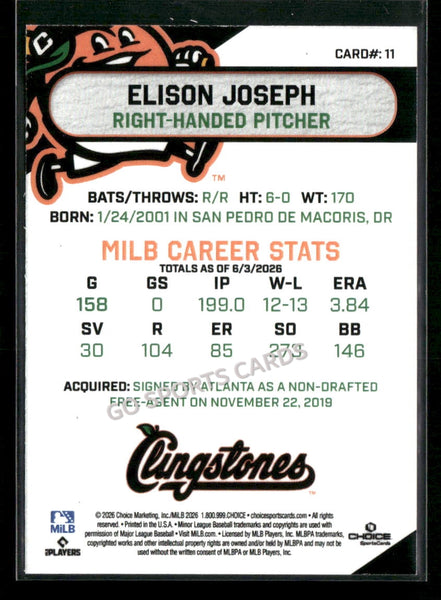 2026 Columbus Clingstones Elison Joseph