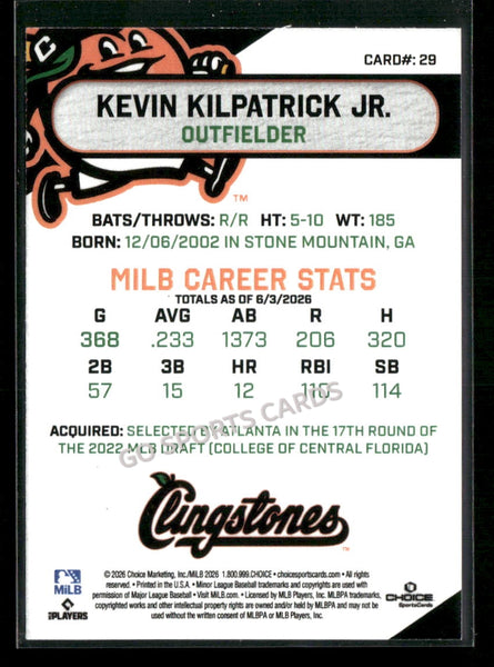 2026 Columbus Clingstones Kevin Kilpatrick Jr