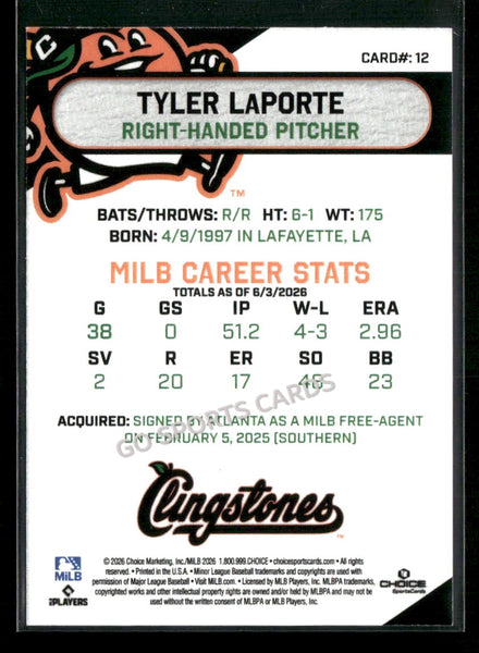 2026 Columbus Clingstones Tyler LaPorte