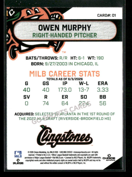2026 Columbus Clingstones Owen Murphy