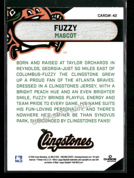 2026 Columbus Clingstones Fuzzy Mascot