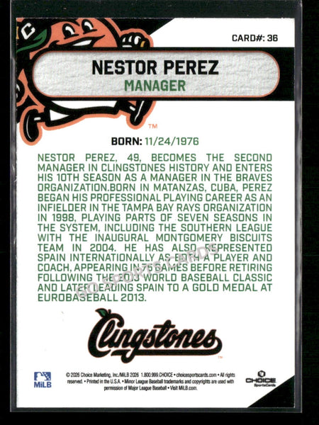 2026 Columbus Clingstones Nestor Perez