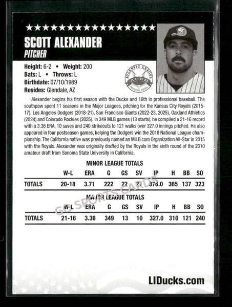 2026 Long Island Ducks Scott Alexander