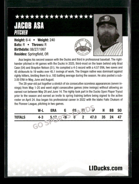 2026 Long Island Ducks Jacob Asa