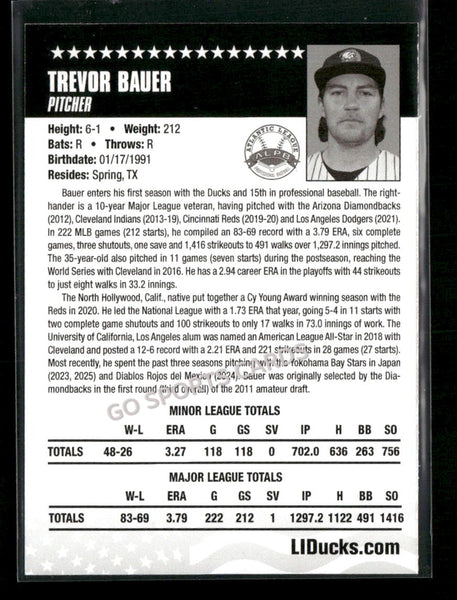 2026 Long Island Ducks Trevor Bauer