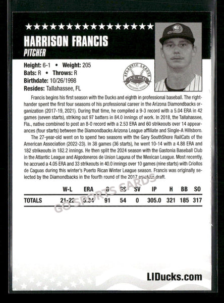 2026 Long Island Ducks Harrison Francis