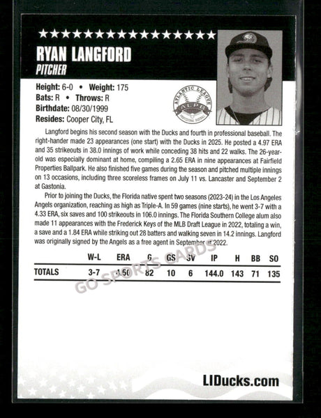 2026 Long Island Ducks Ryan Langford