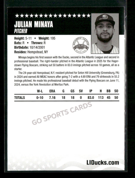 2026 Long Island Ducks Julian Minaya