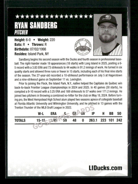 2026 Long Island Ducks Ryan Sandberg