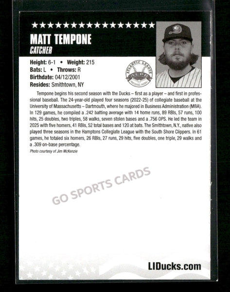 2026 Long Island Ducks Matt Tempone