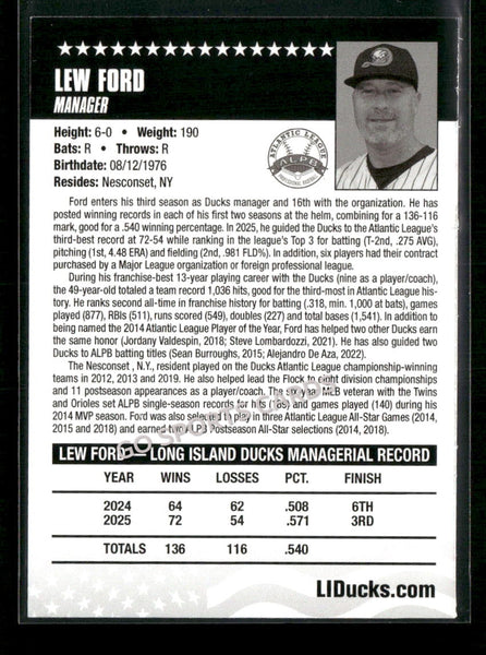 2026 Long Island Ducks Lew Ford