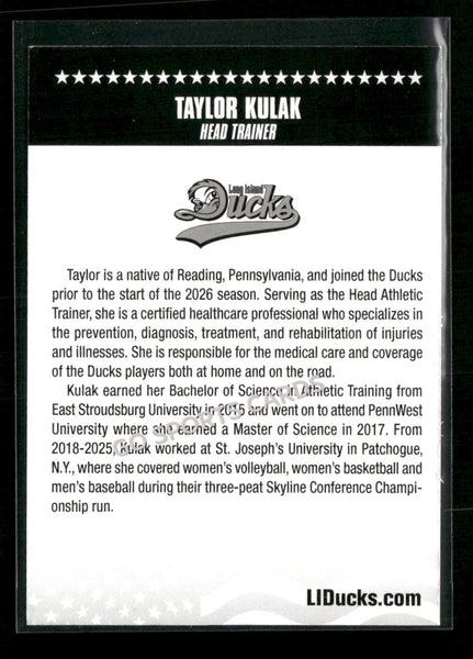 2026 Long Island Ducks Taylor Kulak